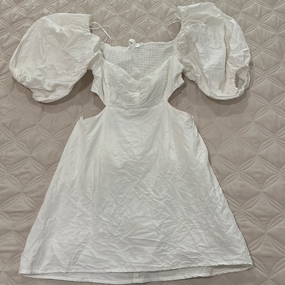 ASTR white cutout dress, size medium
